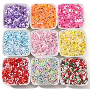 9 estilos de rodajas de arcilla polimérica y lentejuelas para joyas DIY y nail art