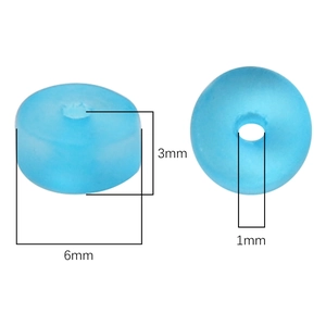 Perline smerigliate blu cielo da 6mm per la creazione di gioielli e accessori fai da te