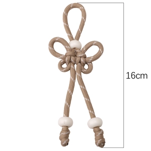Colgante de mariposa de paracord hecho a mano con cuentas para joyería DIY, largo 16cm