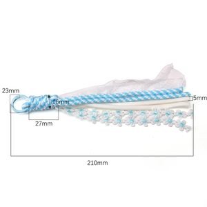 Handmade daisy polyester lace and tassel keychain charm for DIY jewelry making