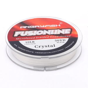 Strong crystal microfused braided bead thread for jewelry making, 50yd 10LB spool