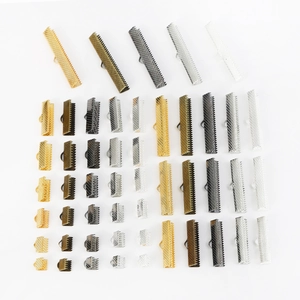 Various sizes and multi-color iron ribbon ends for DIY jewelry making accessories