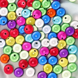 Colorful laser acrylic beads mix for DIY bracelet jewelry making with pearly finish
