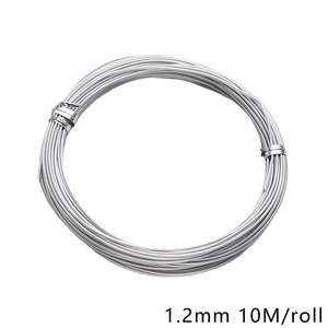 Detail of 1.2mm silver aluminum craft wire roll, 10M length for DIY jewelry making