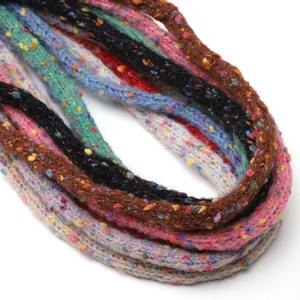 Bunte 12mm hohle Polyester-Flechtseile mit gesprenkelter Textur für DIY-Handwerk