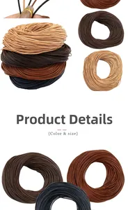 Detail of multi-color elastic woven cords with dense texture and stretching demonstration