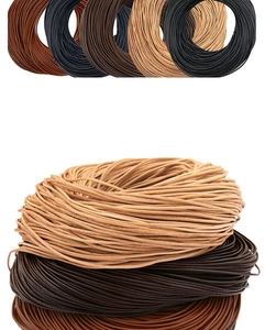 Selección de cordones redondos de piel sintética en varios colores para joyas DIY