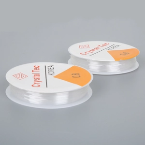 Crystal Tec 0.8mm transparent elastic string for DIY jewelry making and beading