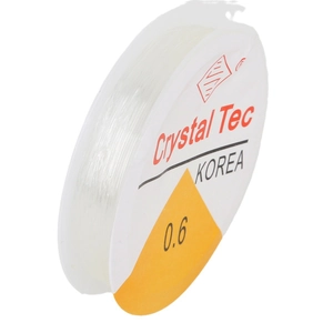 0.6mm transparent elastic crystal cord spool for DIY jewelry making and beading