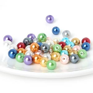 Round Glass Artificial Pearl Beads For Jewelry Making DIY Loose Spacer Beads For Necklace Bracelet Craft Accessories 4mm 6mm 8mm 10mm