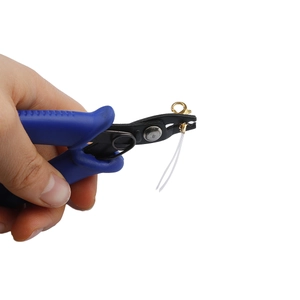 Blue jewelry crimping pliers tool set for handmade DIY earring and necklace assembly