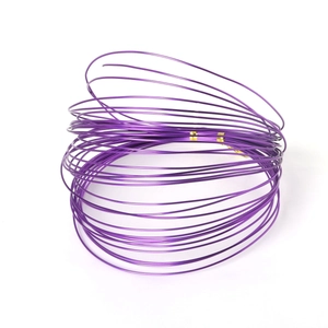 5m purple craft aluminum wire 1.5mm for DIY jewelry and gardening bonsai projects