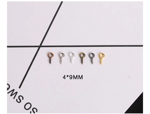 Detailansicht der 9mm Ösenschrauben in verschiedenen Farben für DIY Schmuckherstellung