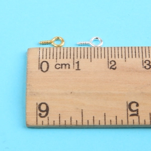 9mm Ösenschrauben in Gold und Silber für DIY Schmuckherstellung und Bastelzubehör