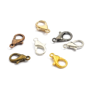 Détails de fermoirs mousquetons en alliage en 7 couleurs métalliques pour bijoux