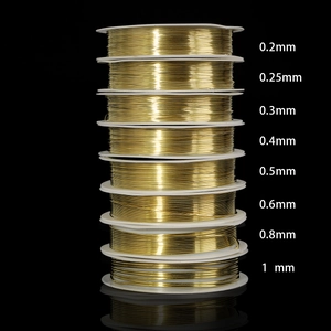 Golden craft copper wire spools for jewelry making in various sizes from 0.2mm to 1.0mm