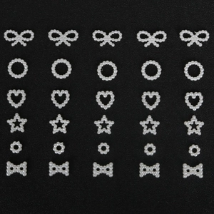 Cuentas de Imitación de Perla Artificial ABS con Formas de Lazo Corazón Estrella para Creación de Joyas DIY Accesorios para el Cabello Decoración