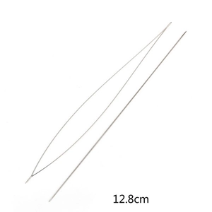 Close-up of 12.8cm big eye beading needles for DIY jewelry making and threading
