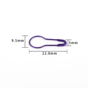 Épingle de sûreté violette en forme de gourde pour tricot et étiquettes avec dimensions 22mm