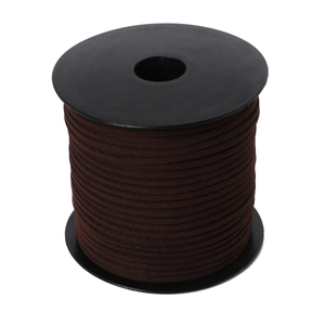 Cordón de gamuza de doble cara marrón oscuro para DIY joyería y collares hechos a mano