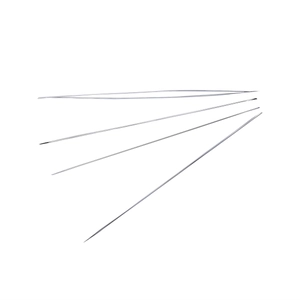 Set of four stainless steel big eye beading needles in various lengths for DIY jewelry making