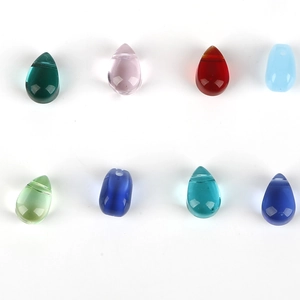 Colorful water-drop shaped glass beads for DIY jewelry making handmade necklace bracelets