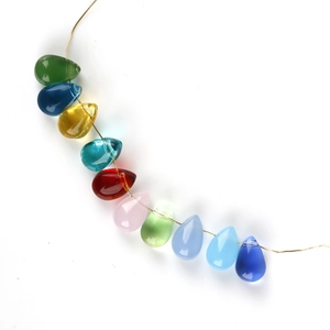 Regenbogen Tropfen Glasanhänger für DIY-Schmuckherstellung und Bastelzubehör