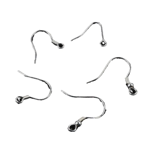 Five pieces of S925 sterling silver earring hooks for DIY jewelry making with clear hallmarks