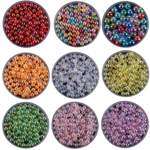 Acrylic Iridescent AB Color Round Beads DIY Loose Spacer Beads For Jewelry Making Handmade Necklace Bracelet Craft Accessories