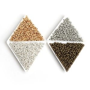 Polished metal spacer beads in gold, silver and bronze for DIY jewelry making