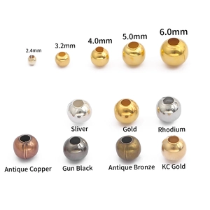 Perline distanziatrici in ferro per gioielli in vari colori metallici e dimensioni