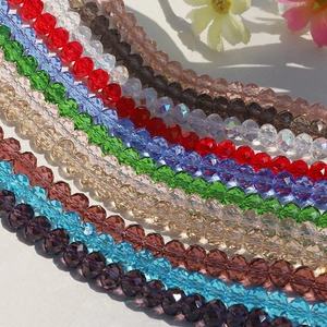 8mm Faceted Crystal Glass Rondelle Beads Multicolor Loose Beads String For DIY Jewelry Making Bracelet Necklace Earring Accessory Materials