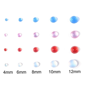 Resin cat eye cabochons in four colors and five sizes for DIY jewelry making and hairpins