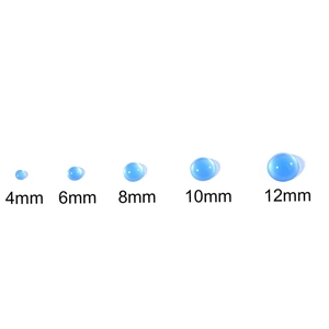 Blue resin faux cat-eye stone beads in five sizes from 4mm to 12mm for DIY jewelry