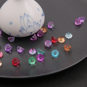 Bunte Lotusblüten Glasperlen für DIY-Haarschmuck und Schmuckherstellung