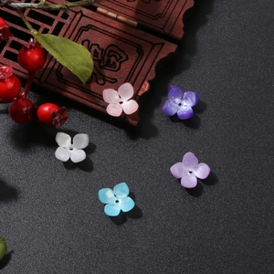 Perline di fiori in resina perlata per gioielli fai-da-te in vari colori pastello