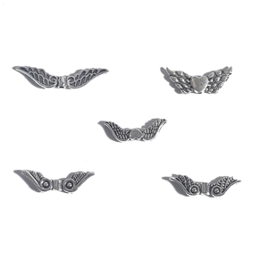 Pendentifs ailes d'ange en alliage argenté pour la fabrication de bijoux DIY et accessoires