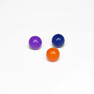 Perles rondes en acrylique violet bleu et orange pour accessoires de création de bijoux
