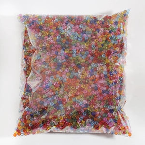 Mixed color 2-4mm glass seed beads set in transparent bag for DIY jewelry making
