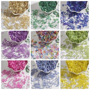 Iridescent Silver Lined Glass Bugle Beads For DIY Jewelry Making Wedding Dress Clothing Embroidery Accessories Tube Beads