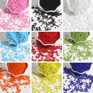 DIY Colorful Glass Seed Beads For Jewelry Making Solid Round Spacer Beads For Bracelet Necklace Earring Handcraft Supplies
