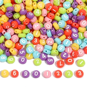 Acrylic Letter Beads Round Flat White Black Alphabet Beads For Jewelry Making DIY Bracelet Necklace Accessories