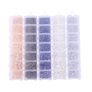 35-vaks sieraden maken set met diverse buigringen en karabijnsluitingen in kleuren