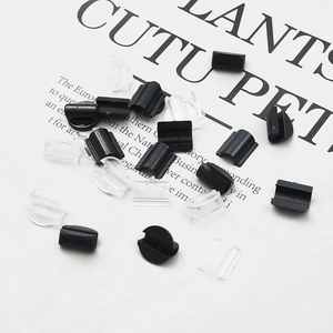 Black and transparent DIY plastic buckles for hair tie making and ribbon accessories