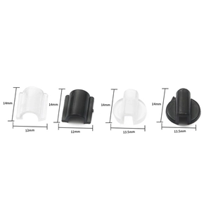 DIY hair accessory buckle kit with 14mm plastic ribbon clips in black and white colors