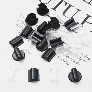 DIY handmade hair accessory material pack with black and transparent plastic buckles