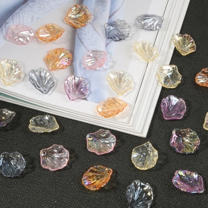 Acryl Künstliche Perle Pfingstrosen Blütenblatt Irisierende Muschel Perlen Für DIY Handgemachte Schmuckzubehör