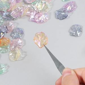 Irisierende ABS-Perlen Pfingstrosen-Blütenblätter für DIY-Schmuck mit Polier-Effekt