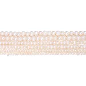 Fili di perle d'acqua dolce naturali bianche per la creazione di gioielli fai da te