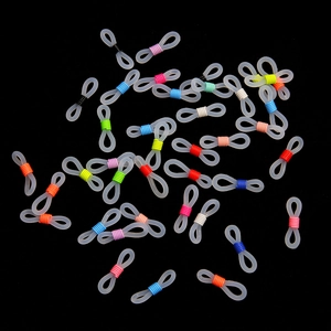 Connecteurs de Chaîne de Lunettes en Silicone DIY Avec Boucles en Caoutchouc Antidérapantes en Forme de 8 Accessoires de Création de Bijoux